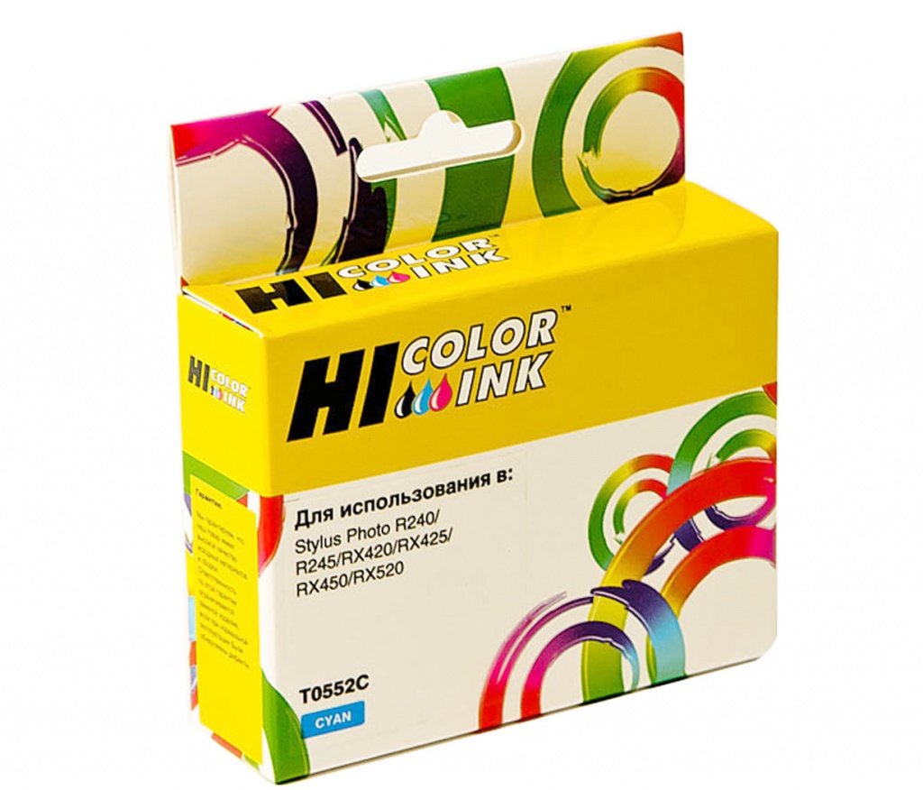 Картридж Hi-Black (HB-T0552) для Epson Stylus Photo R240/ RX420/ RX520, голубой
