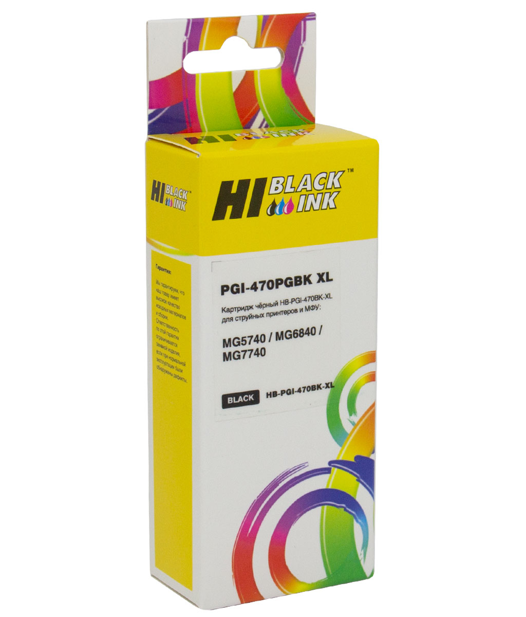 Картридж Hi-Black (HB-PGI-470XLPG) для Canon PIXMA MG5740/ MG6840/ MG7740, чёрный
