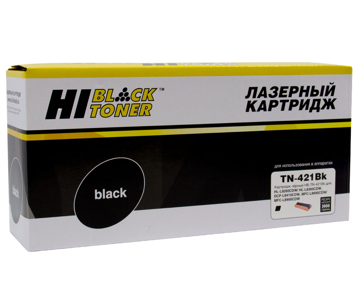 Тонер-картридж Hi-Black (HB-TN-421Bk) для Brother HL-L8260/ 8360/ MFC- L8690/ 8900/ DCP-L8410, чёрный (3000 стр.)