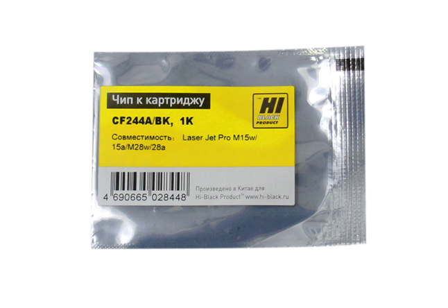 Чип Hi-Black картриджа (CF244A) для HP LJ Pro M15w/ 15a/ MFP M28w/ 28a, чёрный (1000 стр.)
