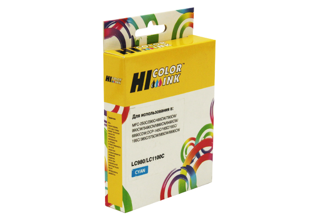 Картридж Hi-Black (HB-LC-980C/ LC-1100C) для Brother DCP-145C/ DCP-165С/ MFC-250С, голубой