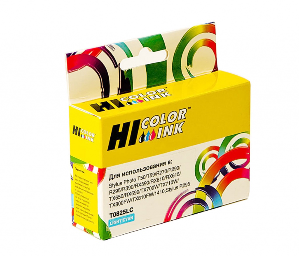 Картридж Hi-Black (HB-T0825) для Epson Stylus R270/ R295/ R390/ RX590/ T50, светло-синий