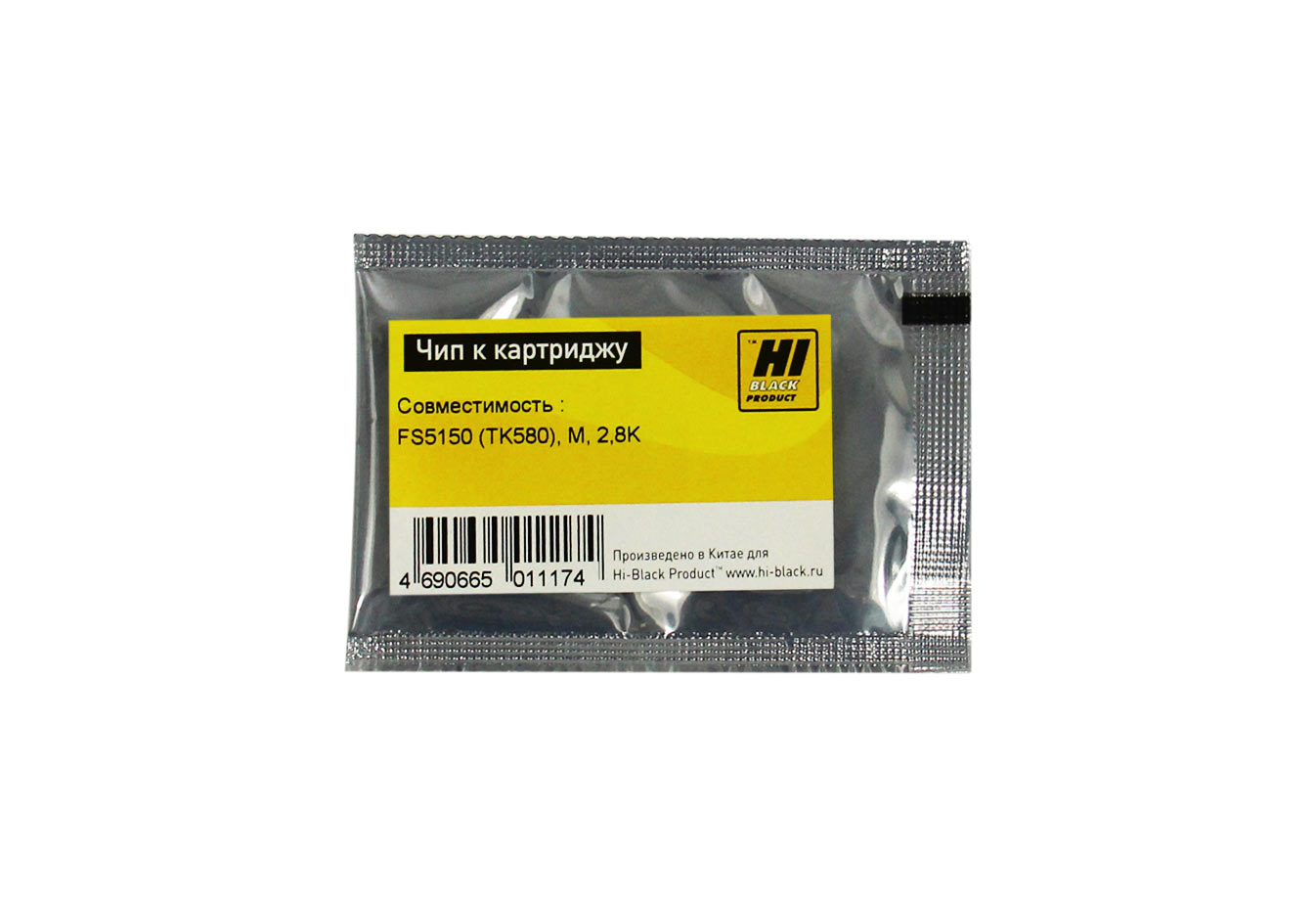 Чип Hi-Black картриджа (TK-580M) для Kyocera FS-5150, пурпурный (2800 стр.)