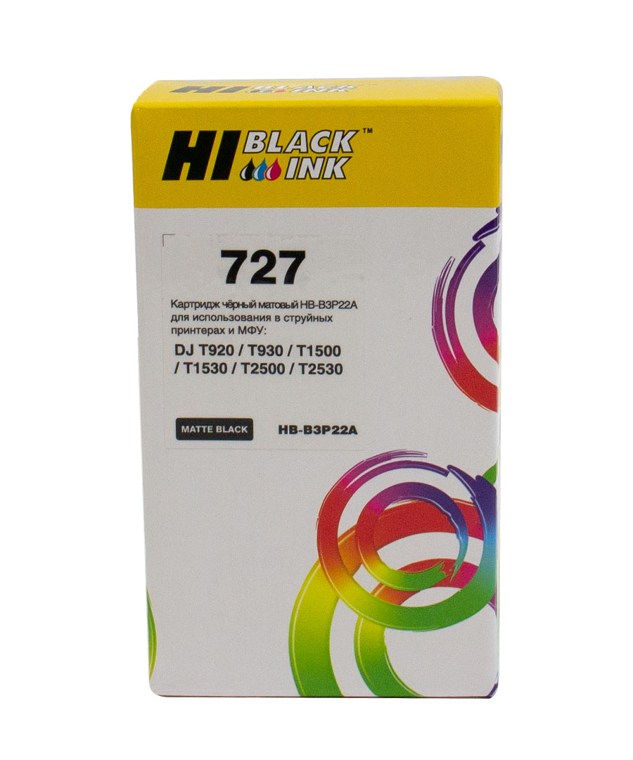 Картридж Hi-Black (HB-B3P22A) для HP DesignJet T920/ T1500, №727, чёрный матовый