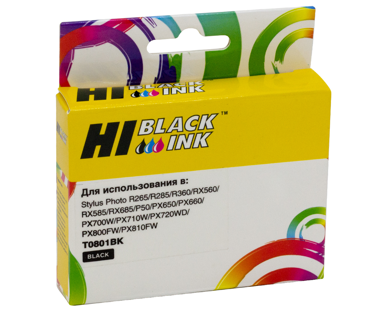 Картридж Hi-Black (HB-T0801) для Epson Stylus Photo P50/ PX660/ 700W/ 800FW/ R265, чёрный