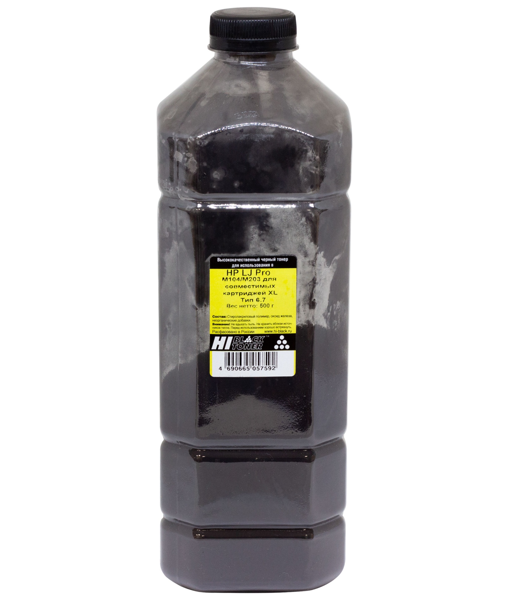 Тонер Hi-Black (CF218A/ CF230Х) для HP LJ Pro M104a/ M203 для совместимых картриджей XL, Тип 6.7, чёрный (500 гр.)