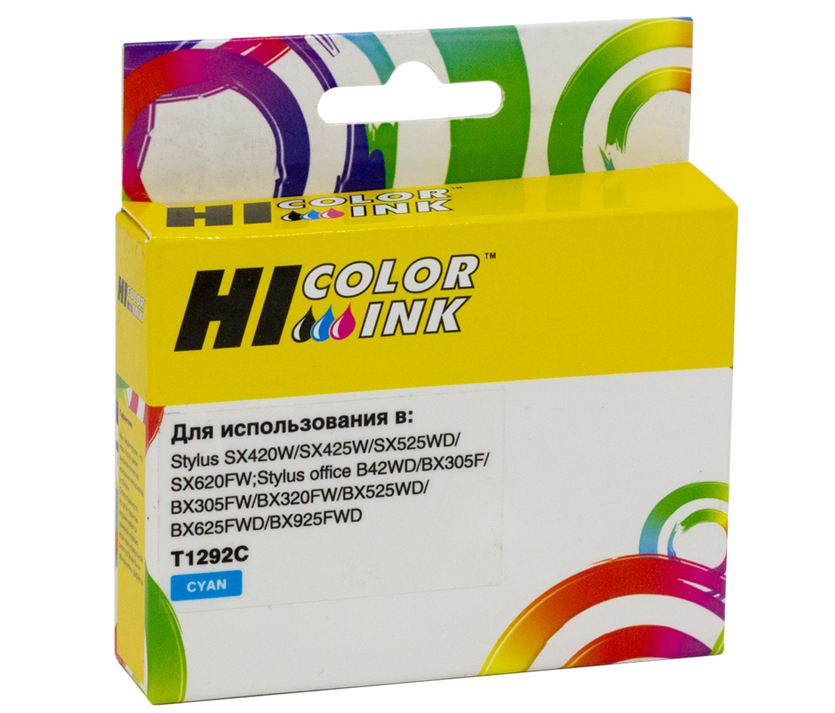 Картридж Hi-Black (HB-T1292) для Epson Stylus SX230/ SX235W/ SX420W/ SX425W/ BX305F, голубой