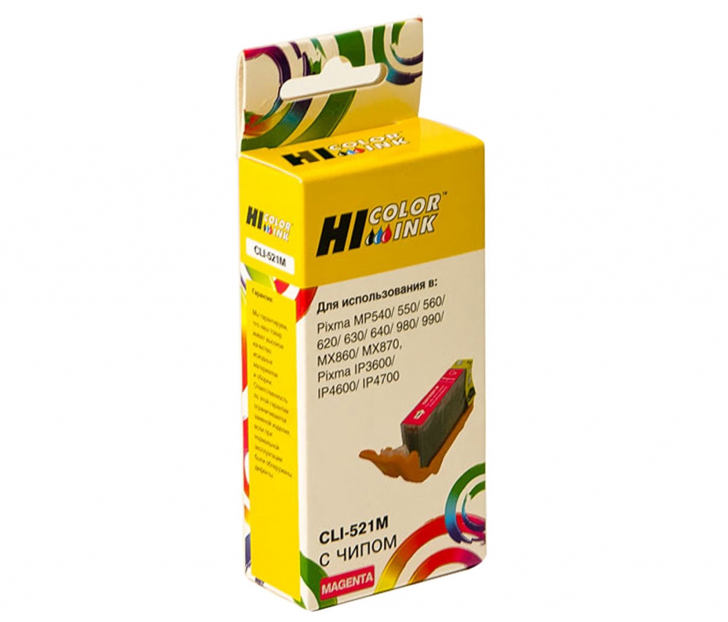 Картридж Hi-Black (HB-CLI-521M) для Canon PIXMA iP3600/ iP4600/ MP540, пурпурный