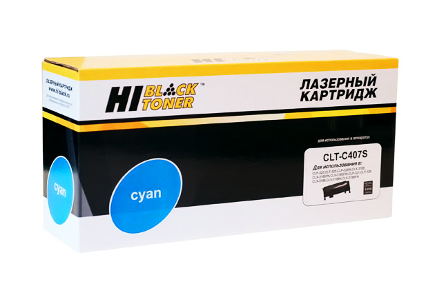 Тонер-картридж Hi-Black (HB-CLT-C407S) для Samsung CLP-320/ 325/ CLX-3185, голубой (1000 стр.)