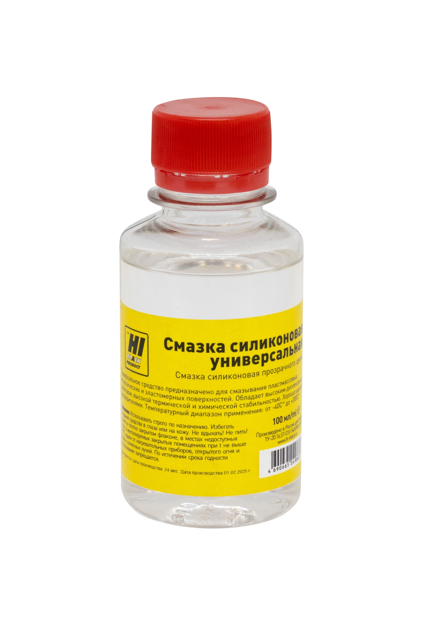 Смазка силиконовая Hi-Black (HB-SILIC-100), универсальная, 100 мл.