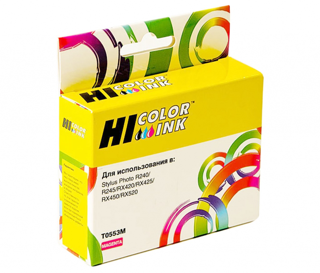 Картридж Hi-Black (HB-T0553) для Epson Stylus Photo R240/ RX420/ RX520, пурпурный
