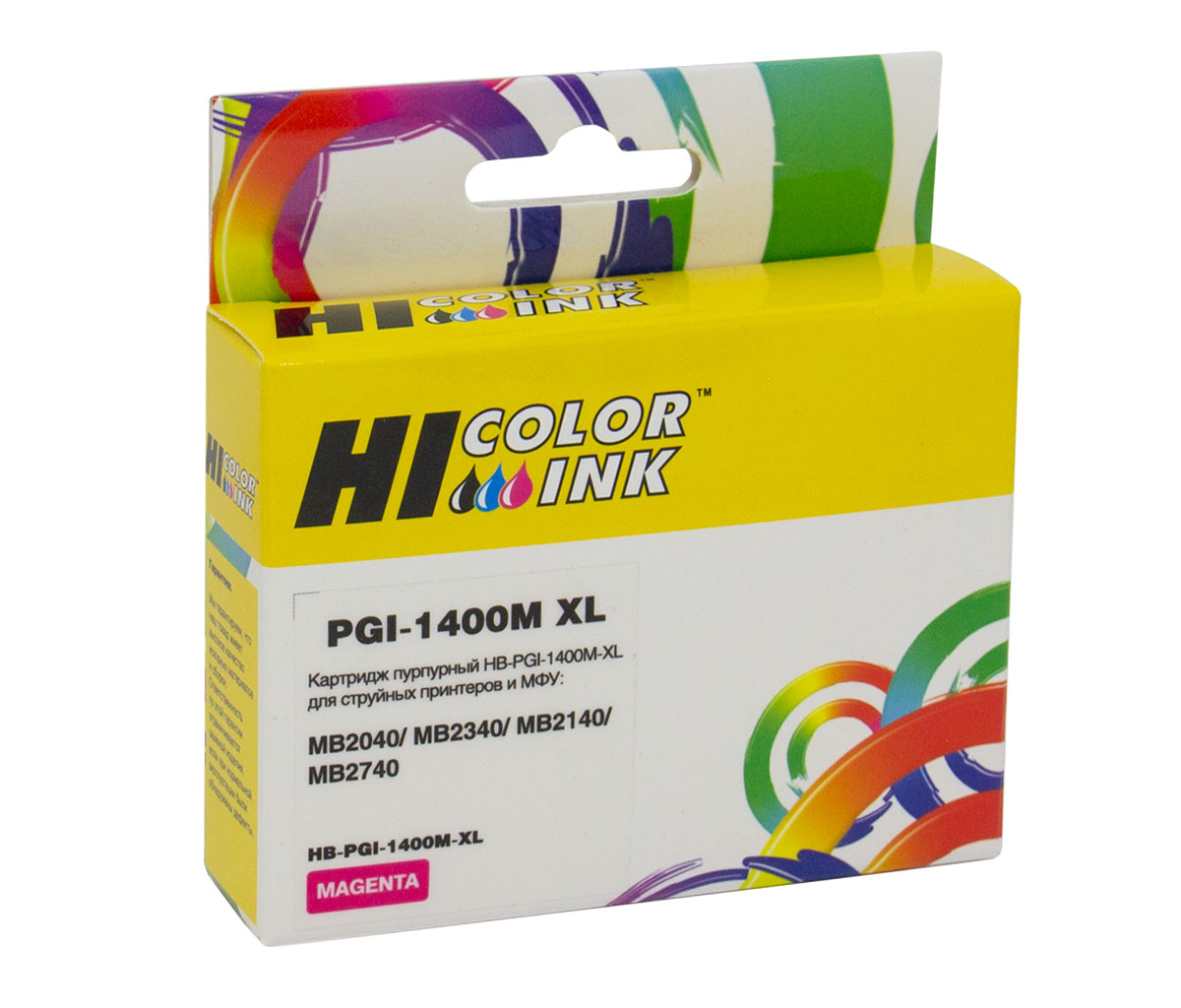 Картридж Hi-Black (HB-PGI-1400M-XL) для Canon MAXIFY MB2040/ MB2140/ MB2340/ MB2740, пурпурный