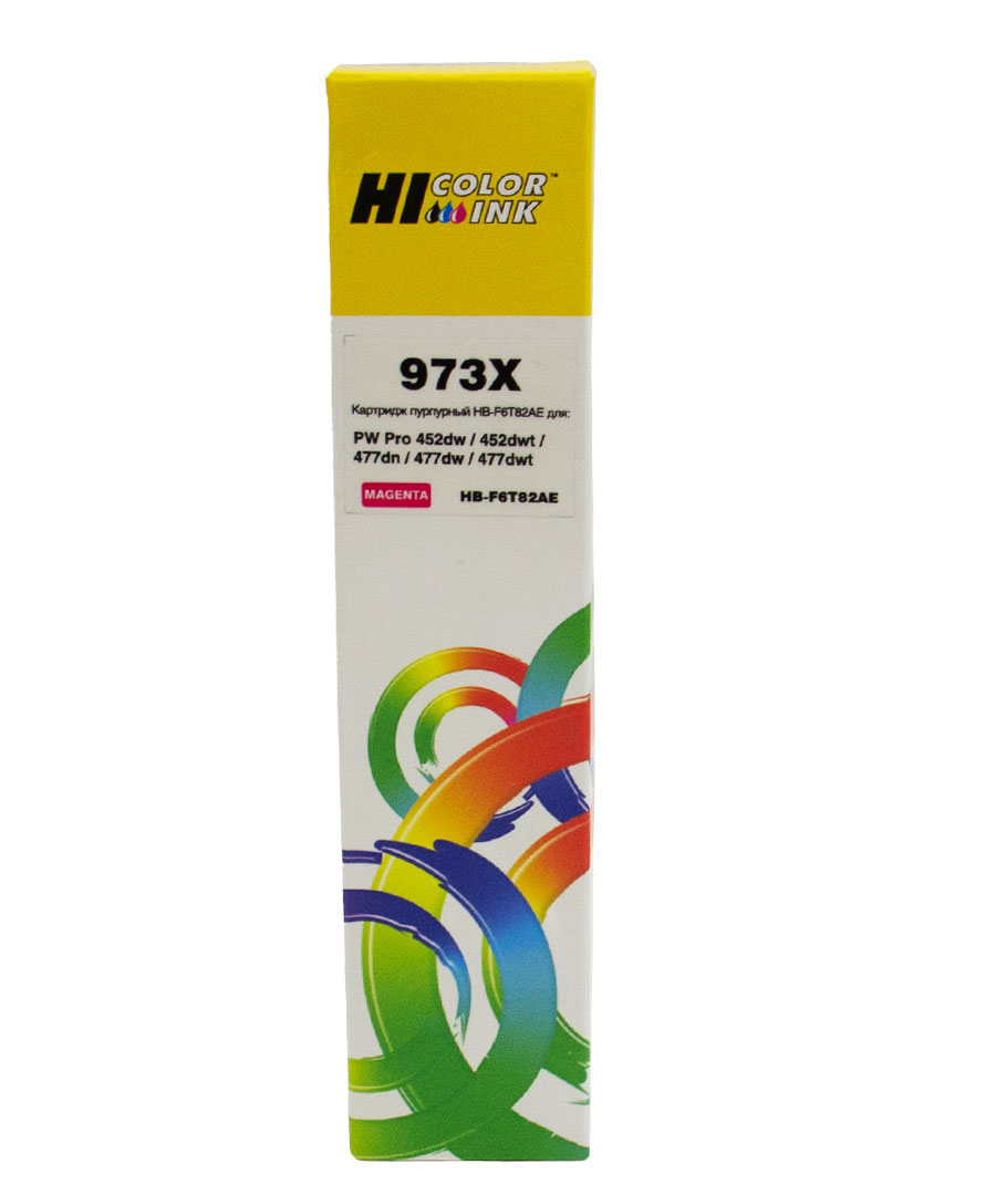 Картридж Hi-Black (HB-F6T82AE) для HP PageWide Pro 477dw/ 452dw, №973X, пурпурный
