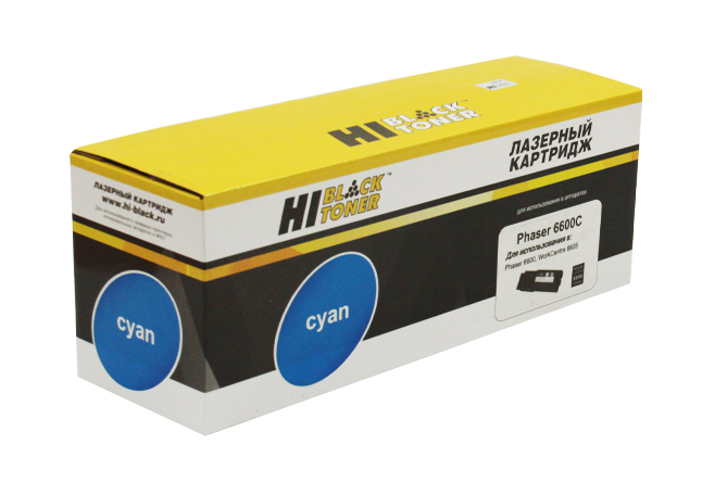 Тонер-картридж Hi-Black (HB-106R02233) для Xerox Phaser 6600/ WorkCentre 6605, голубой (6000 стр.)