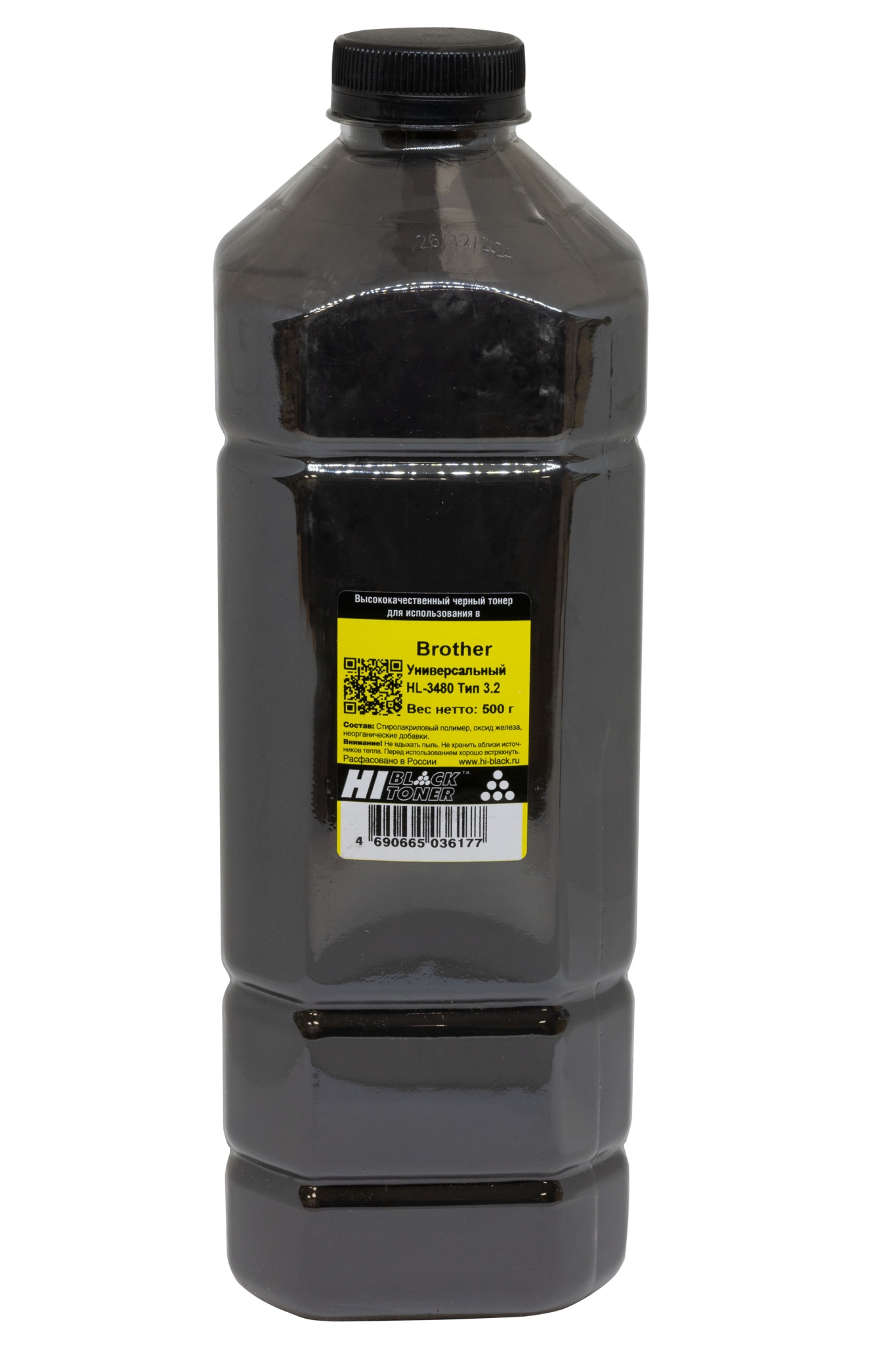 Тонер универсальный Hi-Black (TN-1075/ TN-1095) для Brother HL-3480, Тип 3.2, чёрный (500 гр.)
