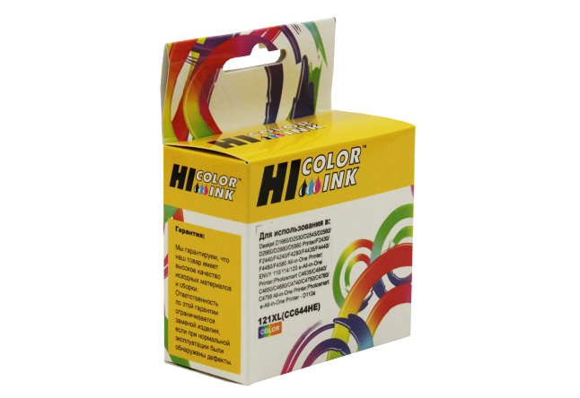 Картридж Hi-Black (HB-CC644HE) для HP DeskJet F4283/ D2563, №121XL, трёхцветный