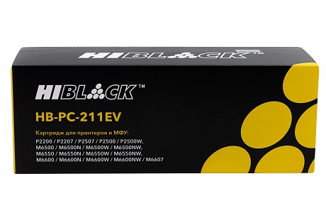 Картридж Hi-Black (HB-PC-211EV) для Pantum P2200/ P2207/ P2500/ M6500/ M6550, чёрный (1600 стр.)