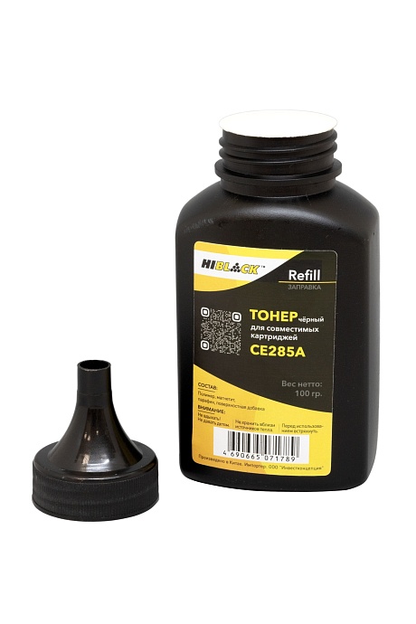 Тонер Hi-Black Refill для HP CE285A (совм.), чёрный (100 гр.)